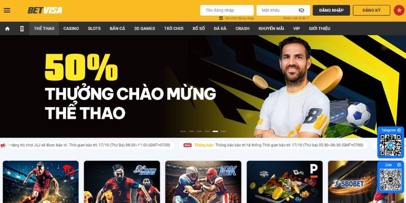 Cá cược thể thao tại đây sở hữu tỷ lệ thưởng hấp dẫn với đa dạng kèo cược